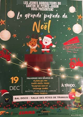 Défilé des tracteurs illuminés